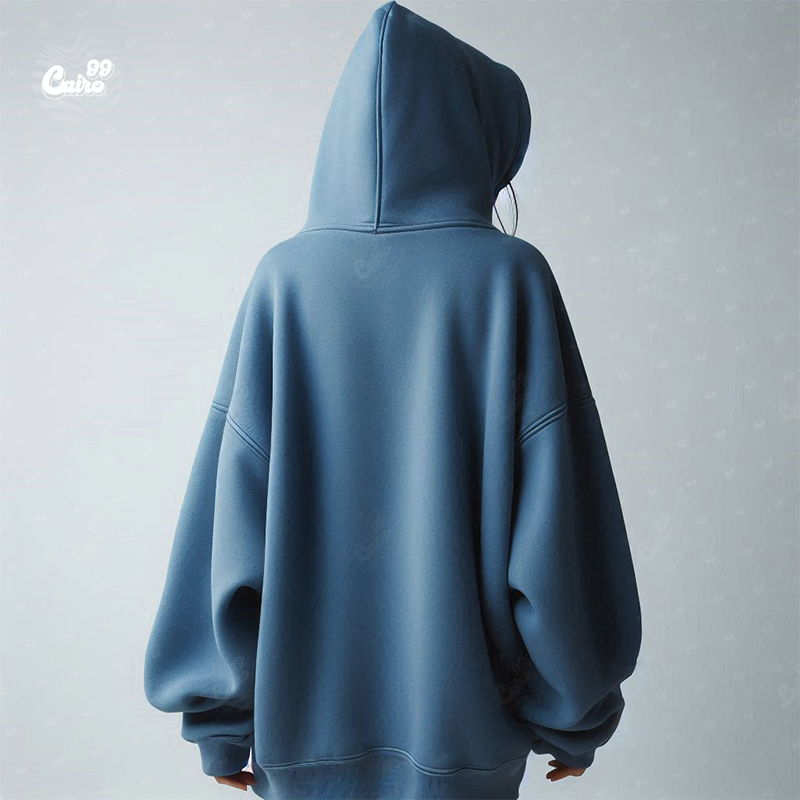 Pixel Heart هودي اوفر سايز قطن للنساء باللون البترولي