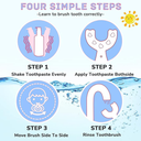 U فرشة أسنان كهربائية للأطفال بتصميم كرتوني على شكل حرف