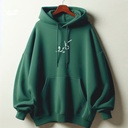 هودي &quot;كايرو&quot; اوفر سايز قطن للنساء باللون الاخضر