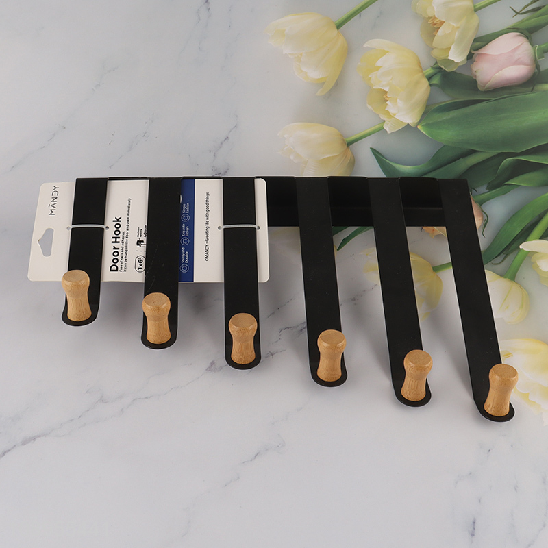 شماعة باب معدنية شكل بيانو 6 هوك لتعليق الملابس والفوط