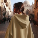 هودي &quot;القاهرة&quot; اوفر سايز قطن للنساء باللون البيج