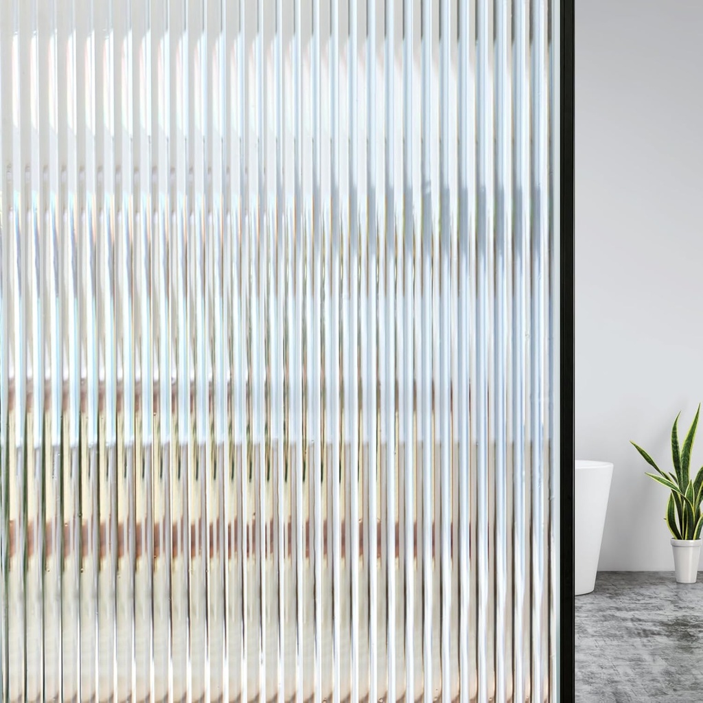 رول استيكر لاصق بتصميم مضلع لتزيين الزجاج والشبابيك 45 *200 سم