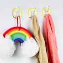 طقم هوك بلاستيك مزين بنجوم جولد للملابس والاكسسوارات9  قطع