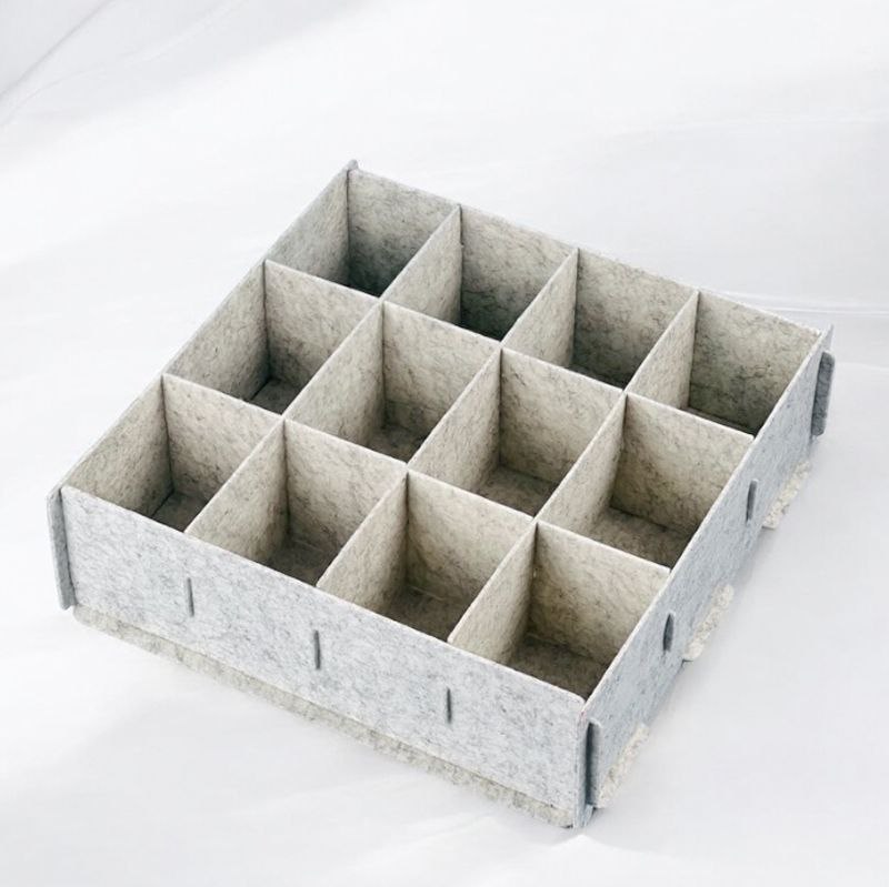 منظم شرابات وملابس داخلية 12 خانة قابل للفك والتركيب