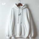 هودي "كايرو" اوفر سايز قطن للرجال باللون الابيض