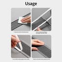 شريط شبكي لمنع انسداد البلاعات والبانيو والاحواض ذاتي اللصق وقابل للقص حسب الحاجه