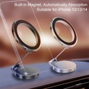 حامل موبايل مغناطيسي معدني قابل للطي والدوران 360 درجة لتابلوه السيارة