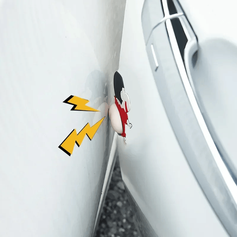 صدادة باب سيارة لمنع الخدوش والصدمات بشكل كرتوني ثري دي - قطعتين