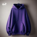 هودي 99 اوفر سايز قطن باللون الموف