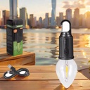 كشاف تخييم محمول شكل لمبة ب 3 مستويات اضاءة  - معلق قابل للشحن