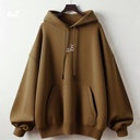 هودي &quot;كايرو&quot; اوفر سايز قطن للنساء باللون البني