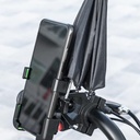 حامل موبايل للدراجات النارية مزود بشمسية ميني للحماية من الشمس والمطر