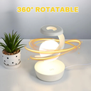 اباجورة مكتب سينسور شكل قمر دوار مع شحن لاسلكي للهاتف