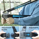 حامل موبايل بحزام يثبت على الصدر لتصوير الفيديوهات بمشبك قابل للتعديل