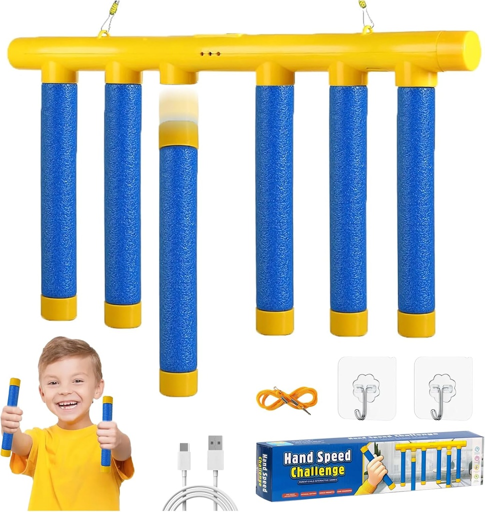 لعبة التقاط العصي المتساقطة ب 3 مسويات للسرعة لتنمية انتباه الاطفال