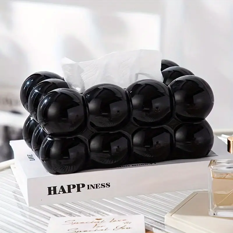 علبة مناديل اكليريك بتصميم بابلز لغرف النوم والاطفال والليفنج