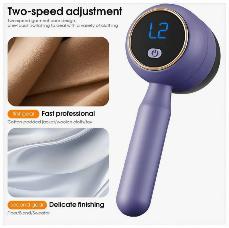 لمامة وبر بشاشة ديجيتال للملابس والنفروشات قابلة لاعادة الشحن