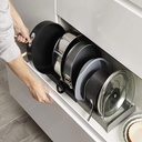 حامل ومنظم لاغطية الحلل والمقالي 7 خانات قابلة للتعديل