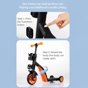 سكوتر أطفال وعجلة  2 في 1  ب ثلاثة عجلات قابلة للتعديل