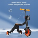 سكوتر أطفال وعجلة  2 في 1  ب ثلاثة عجلات قابلة للتعديل