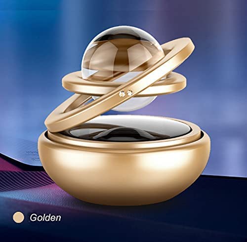 فواحة لتابلوه السيارة على شكل كرة بلورية مزدوجة الحلقات تعمل بالطاقة الشمسية