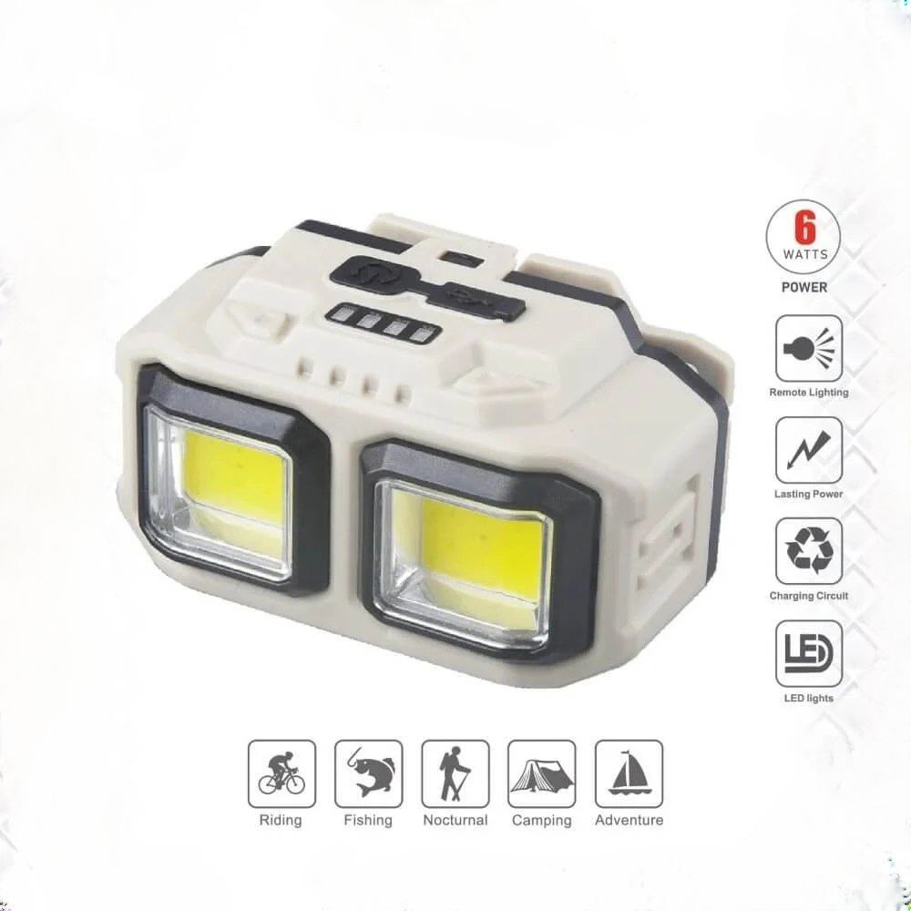 كشاف رأس أمامي  للتخيم يعمل بالشحن بيو اس بي