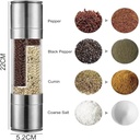 مطحنة  يدوية 2*1 برأس مزوجة للفلفل الاسود والملح