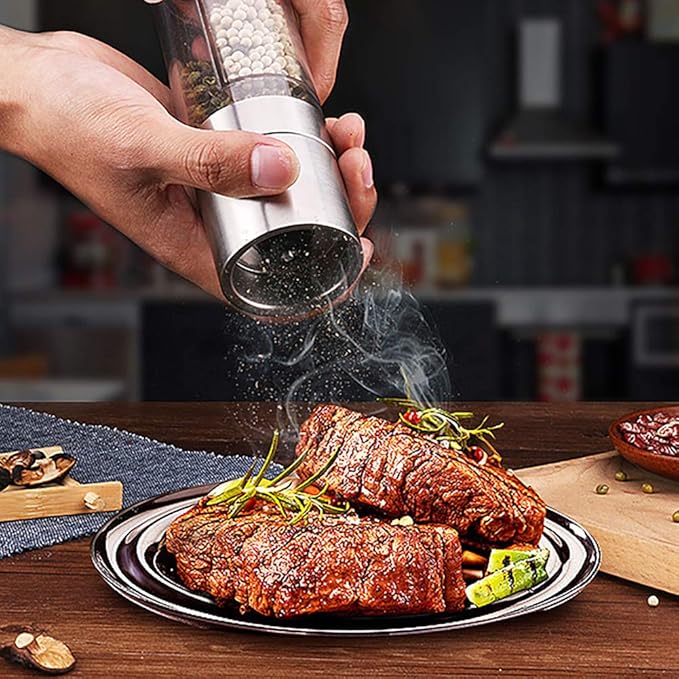 مطحنة  يدوية 2*1 برأس مزوجة للفلفل الاسود والملح