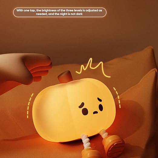 وناسة تاتش شكل يقطين مع  2 اضاءة مختلفة من السيليكون