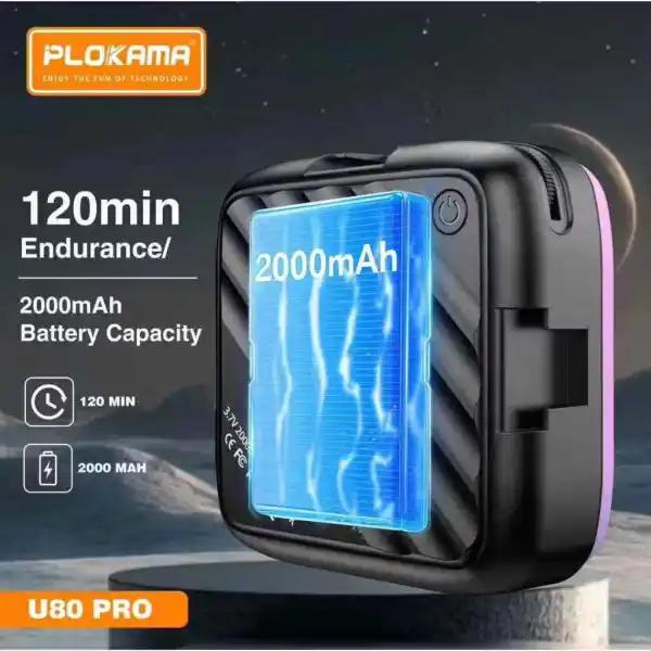 U80 Pro ريج لايت ميني بمشبك دوار واضاءة ار جي بي