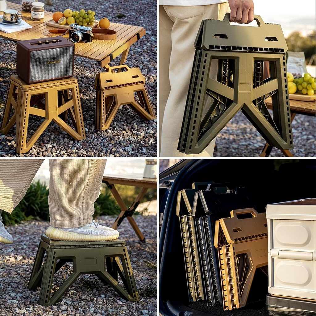 كرسي جلوس بلاستيك محمول قابل للطي للسفر والرحلات