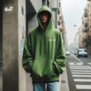 Bad Choices Make Good Stories هودي اوفر سايز قطن للرجال باللون الزيتوني