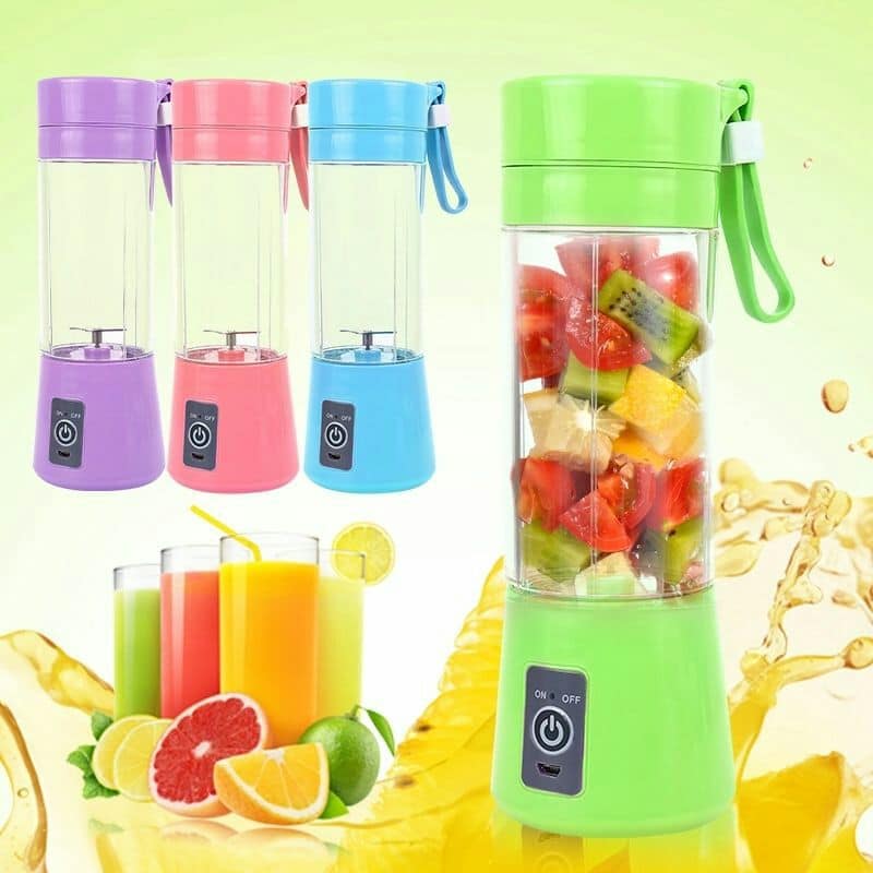 خلاط فواكه وخضروات محمول يو اس بي ٣٨٠ ملي لعمل العصائر الصحية في أسرع وقت وفي أي مكان