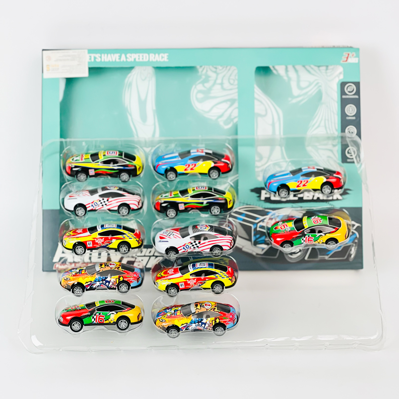 مجموعبة عربيات سباق رياضية ميني للاطفال 12 قطعة