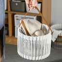 باسكت غسيل من البلاستيك المضلع  المرن بيد لسهولة الحمل