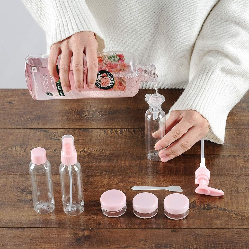 طقم زجاجات السفر 6 قطع لمستحضرات التجميل والعناية الشخصية