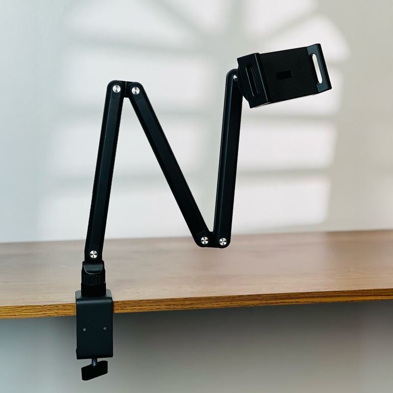 استاند و حامل للموبايل يثبت علي المكتب قابل للتعديل والدوران 360 درجة