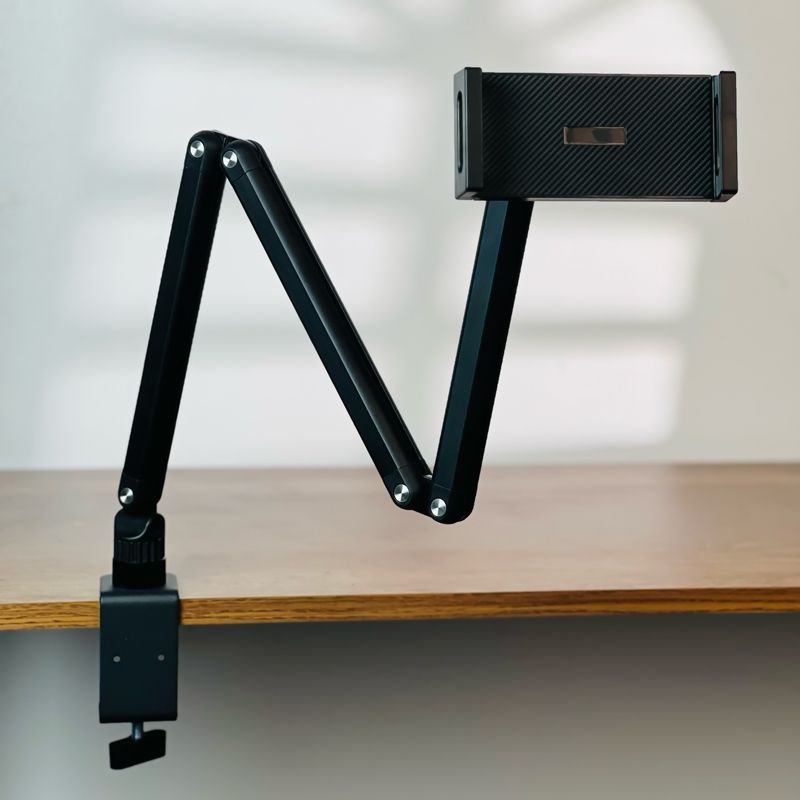 استاند و حامل للموبايل يثبت علي المكتب قابل للتعديل والدوران 360 درجة