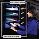 منظم دولاب 4 دور لترتيب الملابس مزود ب2 هوك لسهولة التعليق