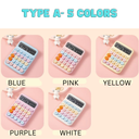 الة حاسبة ديجيتال ملونة بتصميم جذاب