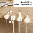 مشبك مغناطيسي لاصق لتنظيم الاسلاك والكابلات 6 قطع