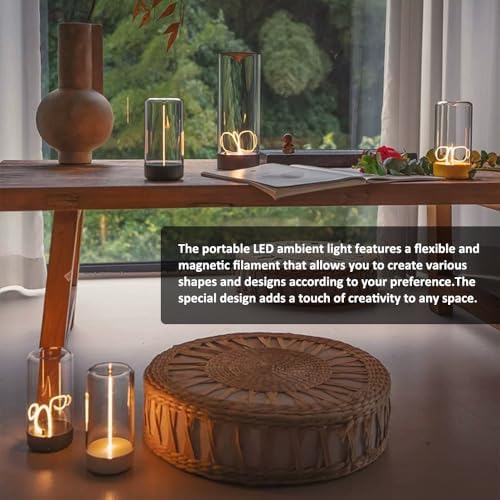 اباجورة ليد مغناطيسي ب 3 مستويات اضاءة قابلة للشحن