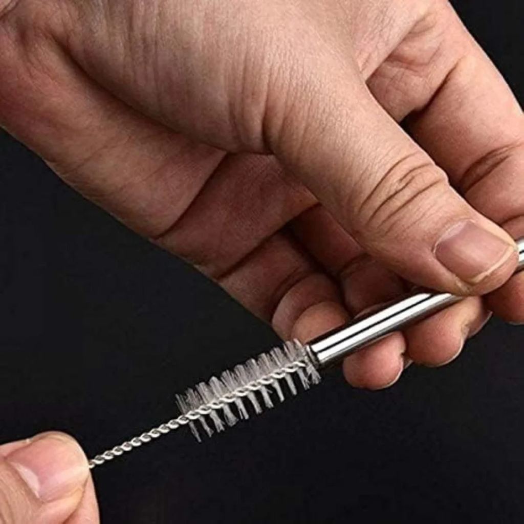 شاليموه استانليس ستيل 5 قطع أشكال وأحجام مختلفة مع فرش تنظيف لإعادة الأستخدام