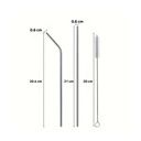 شاليموه استانليس ستيل 5 قطع أشكال وأحجام مختلفة مع فرش تنظيف لإعادة الأستخدام