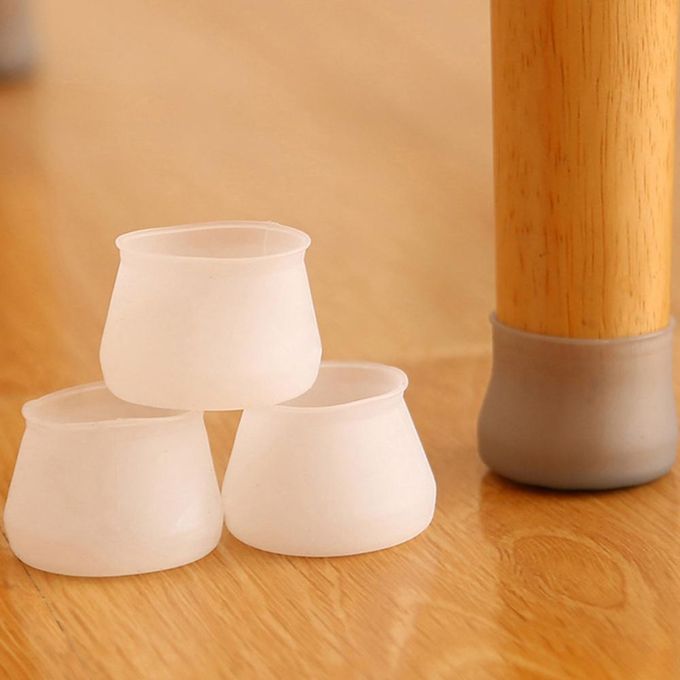 12 قطعة  -غطاء سيليكون شفاف لحماية ارجل الكراسي والاثاث من الخدوش والازعاج