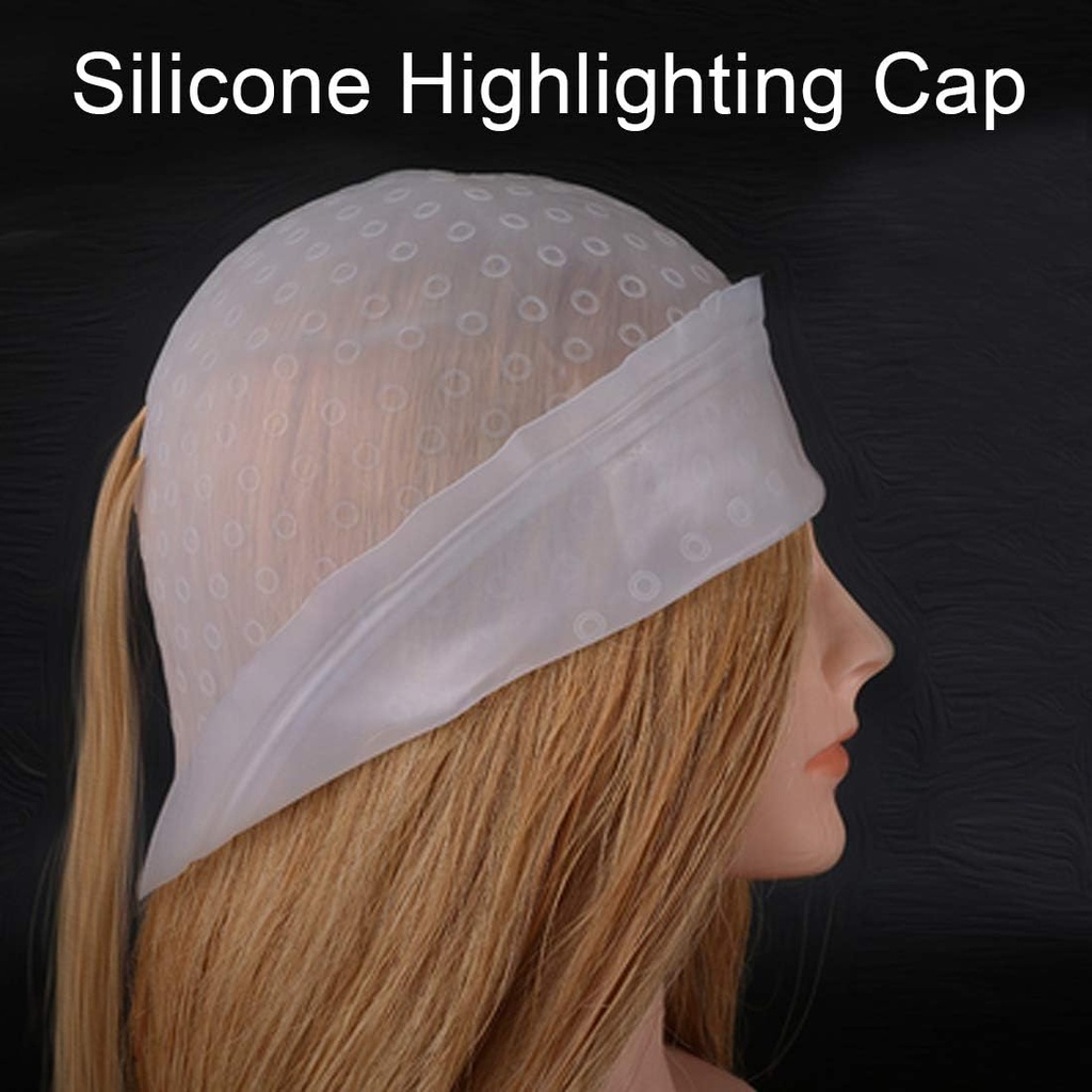 بونيه صبغة سيليكون مثقوب بفتحات لتوزيع اللون بدقة مع ابره للسحب