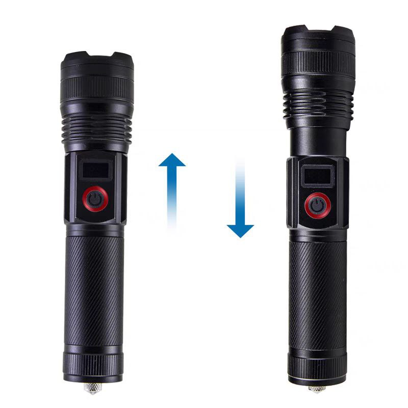 كشاف ليزر أبيض ديجيتال بخاصية الزووم وإضاءة طوارئ – بطارية ليثيوم