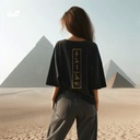 تيشيرت اوفر سايز قطن باللون الاسود