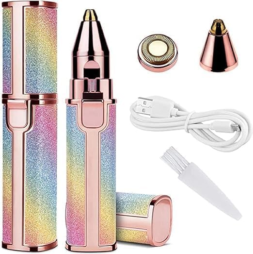 قلم ازالة شعر الوجة (فلاولس) بدون الم 2*1 بتصميم لامع - قابلة للشحن