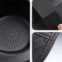 مسند سيارة جلد مبطن مع حامل أكواب مزدوج و منظم جانبي مقسم الي 4 خانات